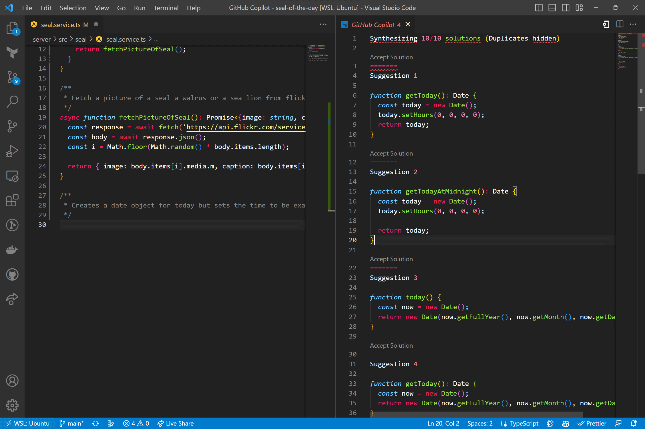 Copilot date generation functions